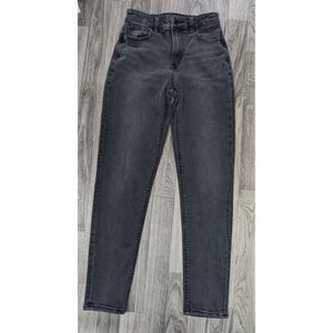 (3/$35) American Eagle Size 00 Regular Skinny Stretch Grey Denim Mom Jeans
